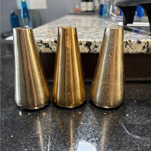 Gold Mini 3 Vases Home Accents